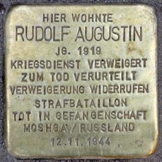Stolperstein dedicated to Rudolf Augustin