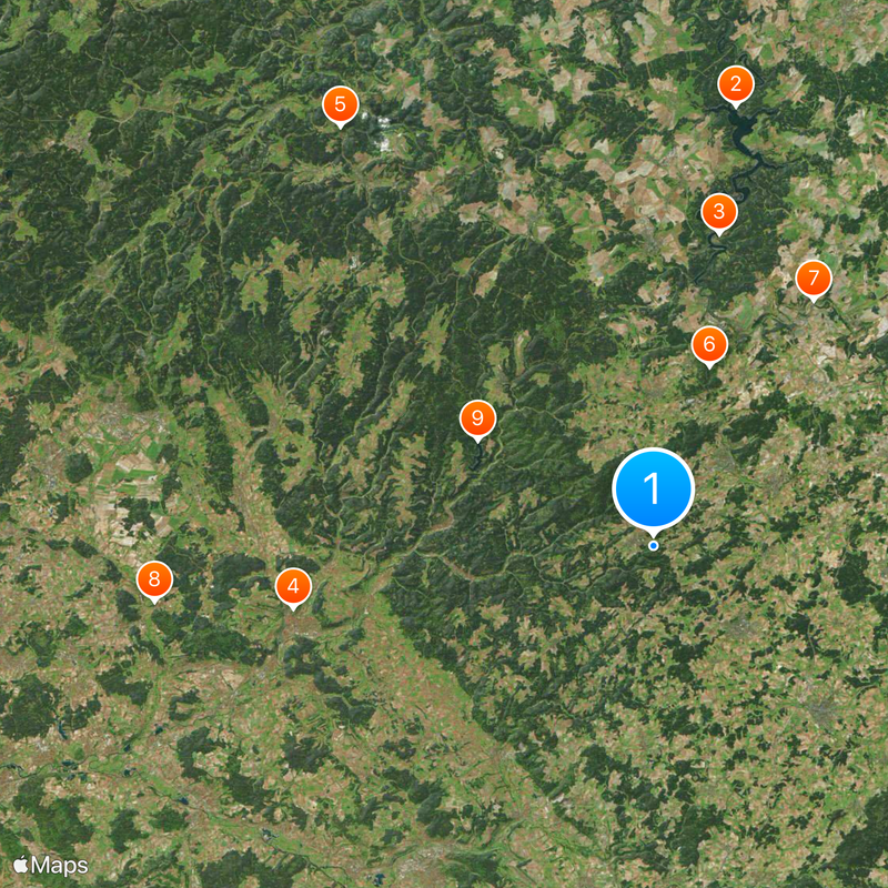 Franconian Forest Map