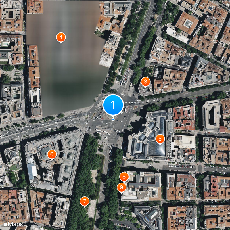 Plaza de Cibeles Kaart