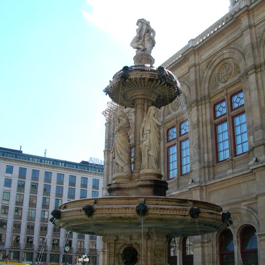 Fountains at the Vienna State Opera