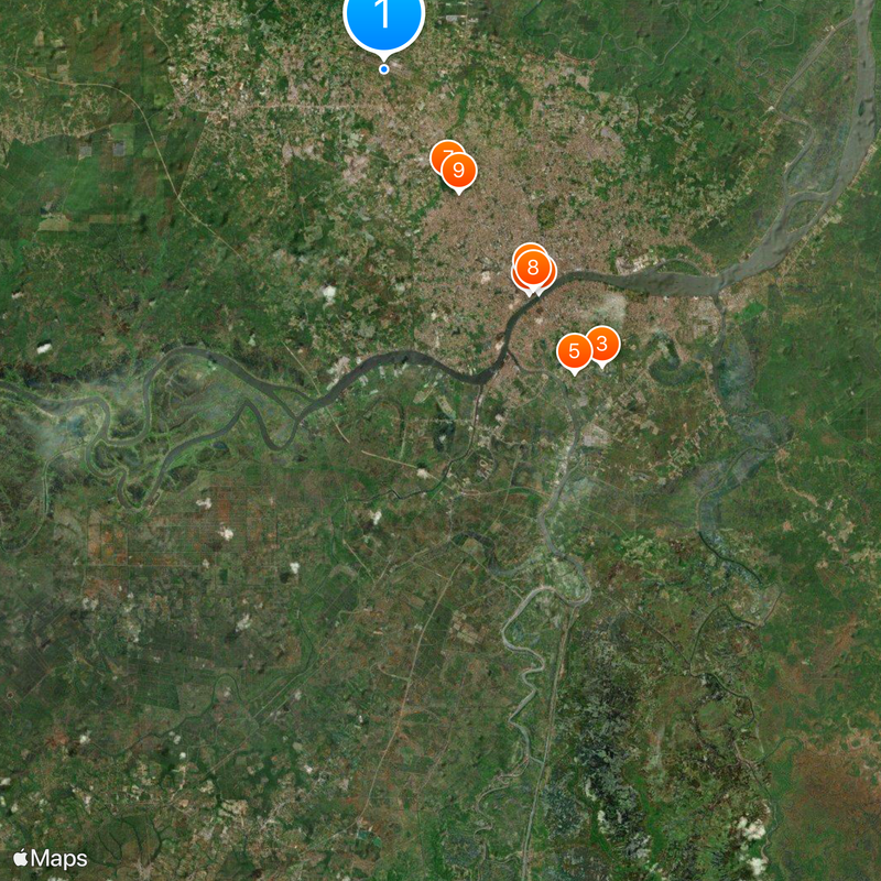 Sultan Mahmud Badaruddin II International Airport Map