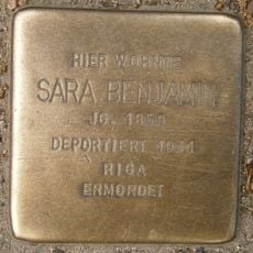 Stolperstein dedicated to Sara Benjamin