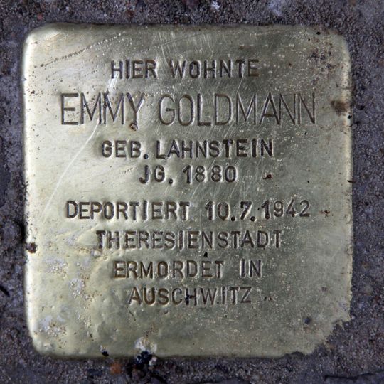 Stolperstein en memoria de Emmy Goldmann