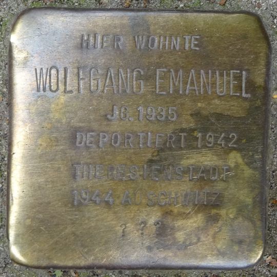 Stolperstein en memoria de Wolfgang Emanuel