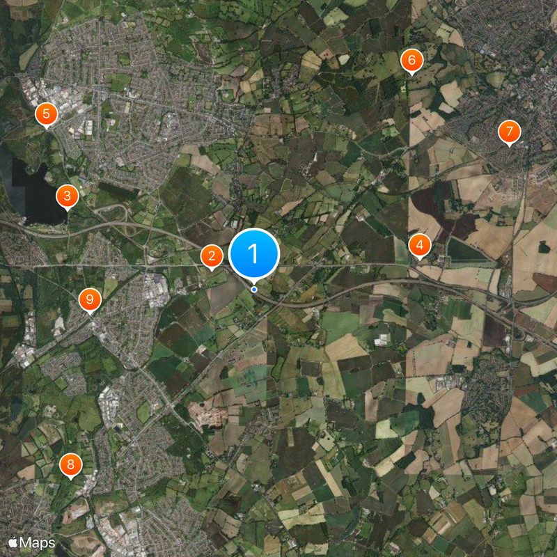 M6 Toll Map
