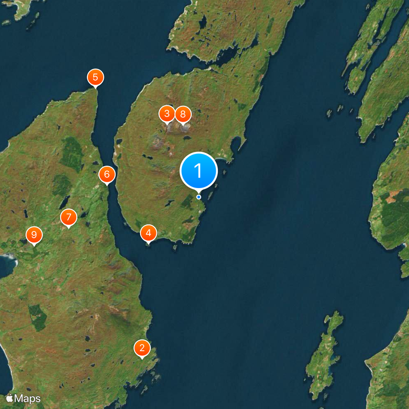 Jura distillery Map