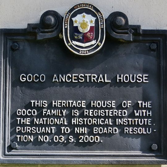 Goco Ancestral House historical marker