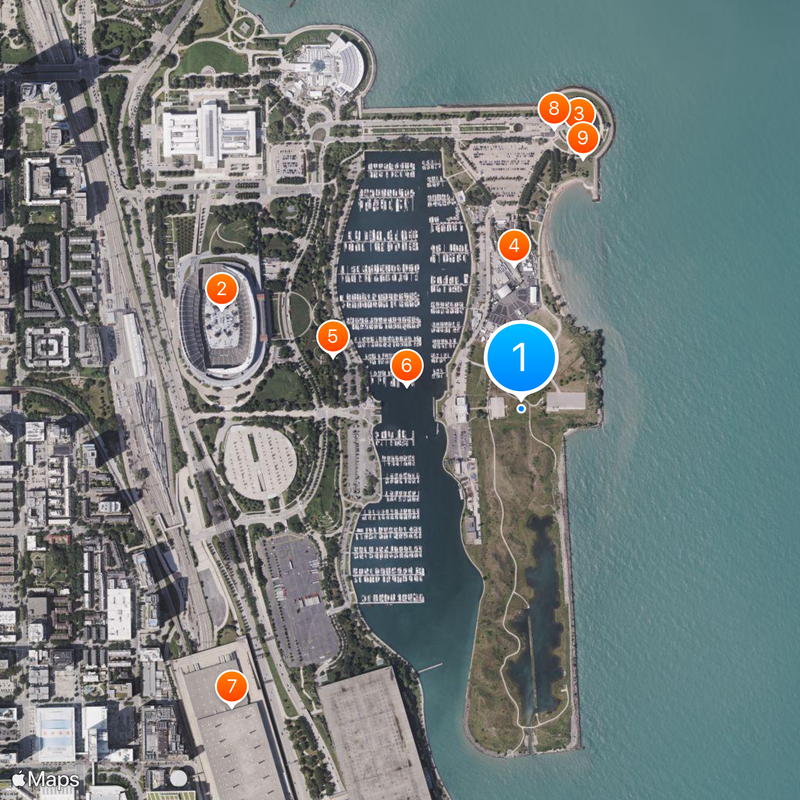 Northerly Island Kaart