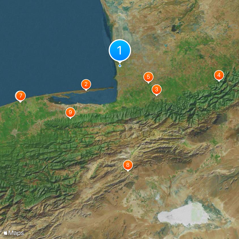Große Mauer von Gorgan Karte