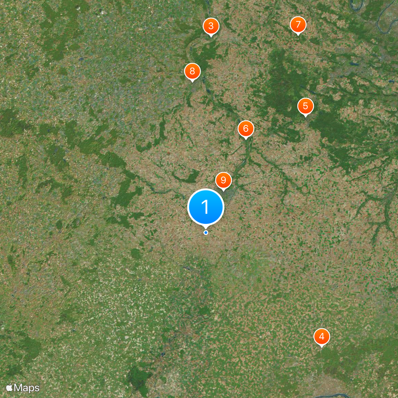 Département Eure-et-Loir Karte