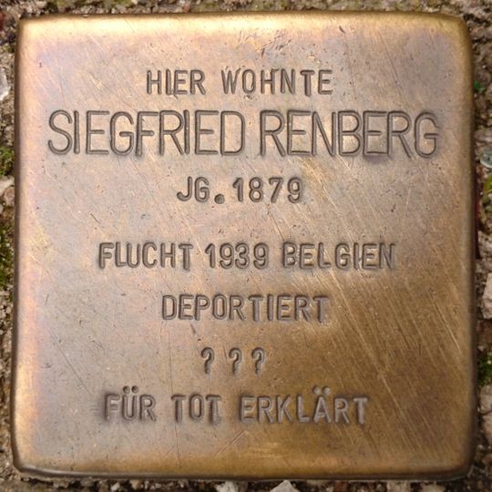 Stolperstein en memoria de Siegfried Renberg