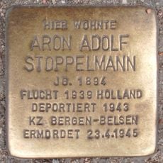 Stolperstein dedicated to Aron Adolf Stoppelmann
