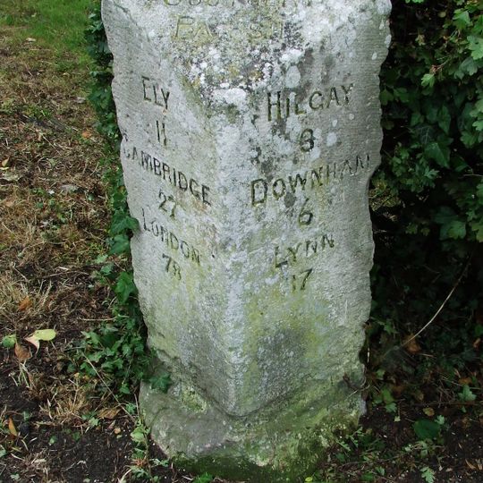 Milestone, Westgate Street, by No. 35