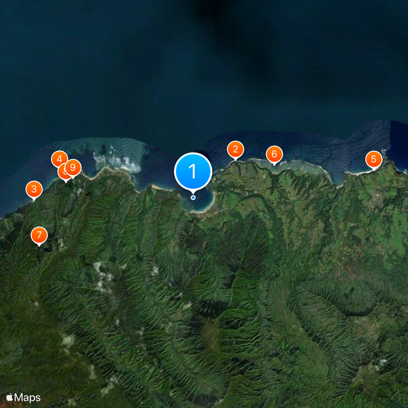 Hanalei Bay Map