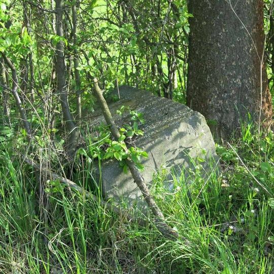 Rozbitý kříž u silnice ze Zubrnic do Leštiny