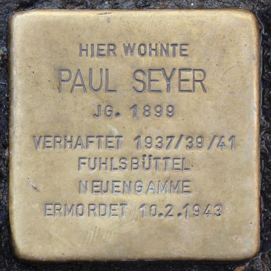 Stolperstein en memoria de Paul Seyer