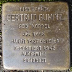 Stolperstein dedicated to Gertrud Gumpel