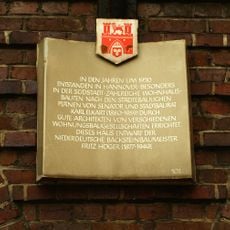 Stadttafel Backsteinbau von Fritz Höger