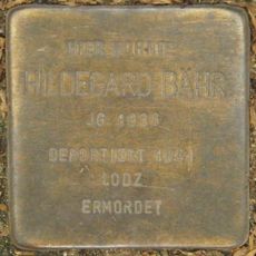 Stolperstein dedicated to Hildegard Bähr