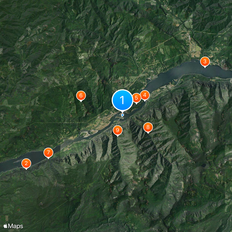 Bonneville Dam Mapa