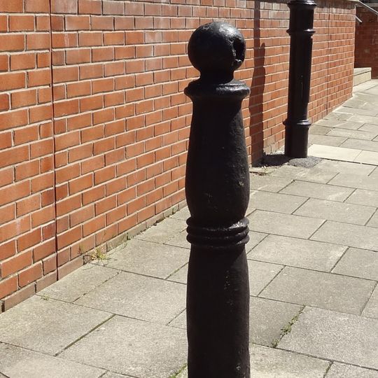 Bollard On Street Corner