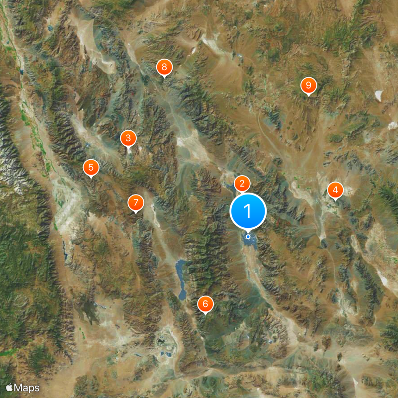 Death-Valley-Nationalpark Karte