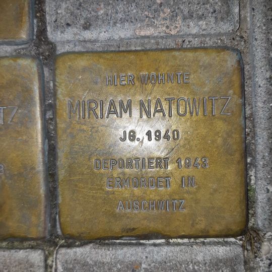Stolperstein en memoria de Miriam Natowitz