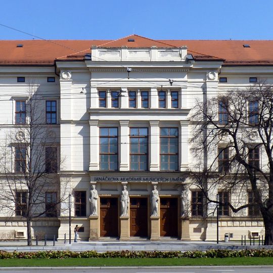 Gebäude der Janáček Akademie für Musik und Darstellende Kunst Brünn