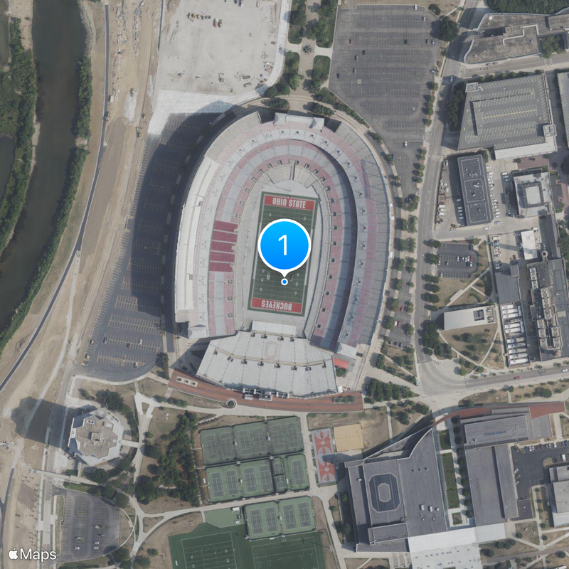 Ohio State Buckeyes football Map