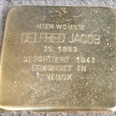 Stolperstein à la mémoire de Delfred Jacob