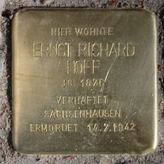 Stolperstein dedicated to Ernst Richard Hoff