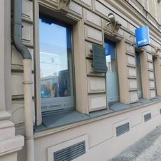 Plaque to František Křižík in Smíchov