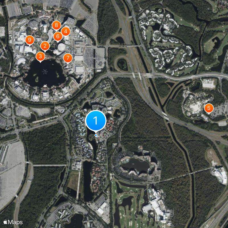 Disney's Caribbean Beach Resort Map