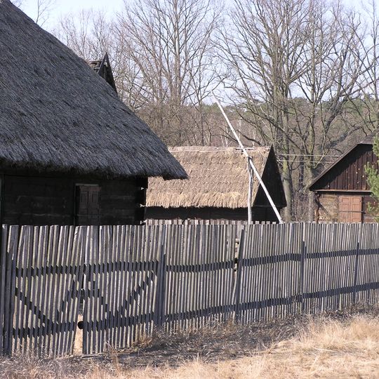 Teren wsi z drewnianą zabudową, XIX/XX