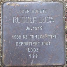 Stolperstein dedicated to Rudolf Luca