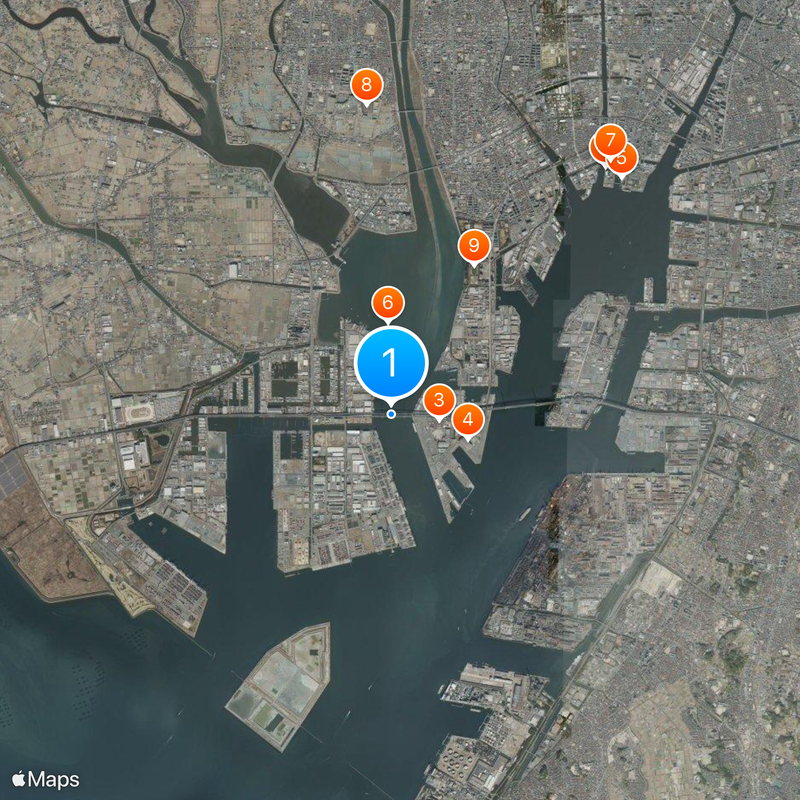 名港三大橋 Kaart