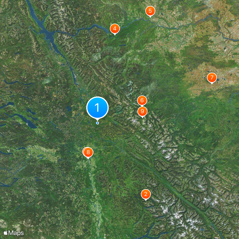 Rocky Mountain Trench Map