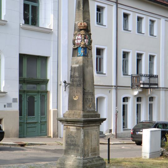 Postmeilensäule Hornplatz Freiberg