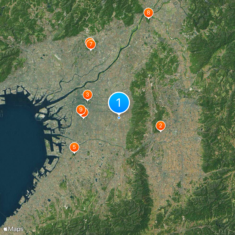 Kawachi Province Map