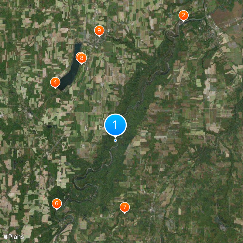 Letchworth State Park Kaart