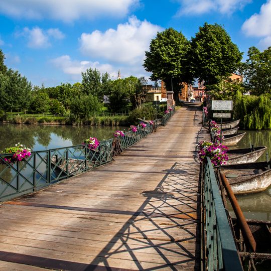 Ponte di barche sul canale Navarolo