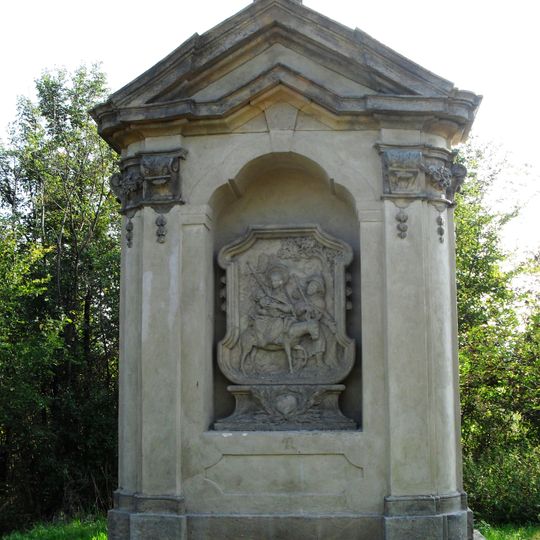 Útěk do Egypta - 2. kaplička libkovických Sedmi bolestí Panny Marie ve Vtelně