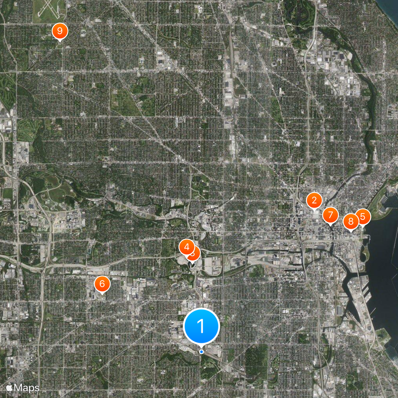 Hrabstwo Milwaukee Mapa