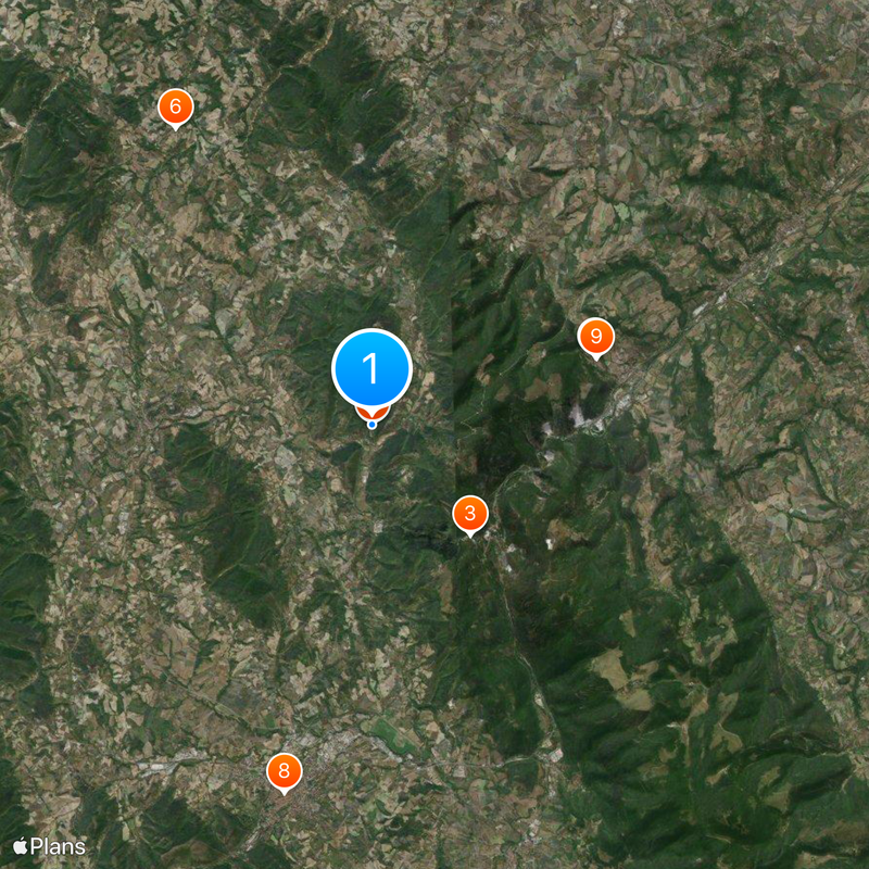 Grotten van Frasassi Kaart