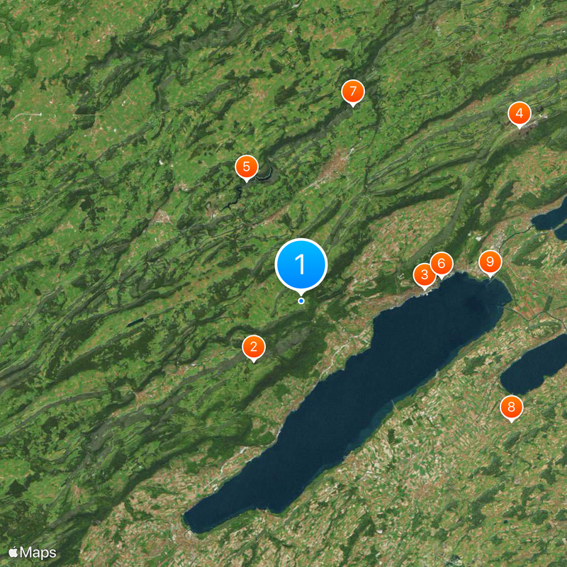 Canton de Neuchâtel Carte