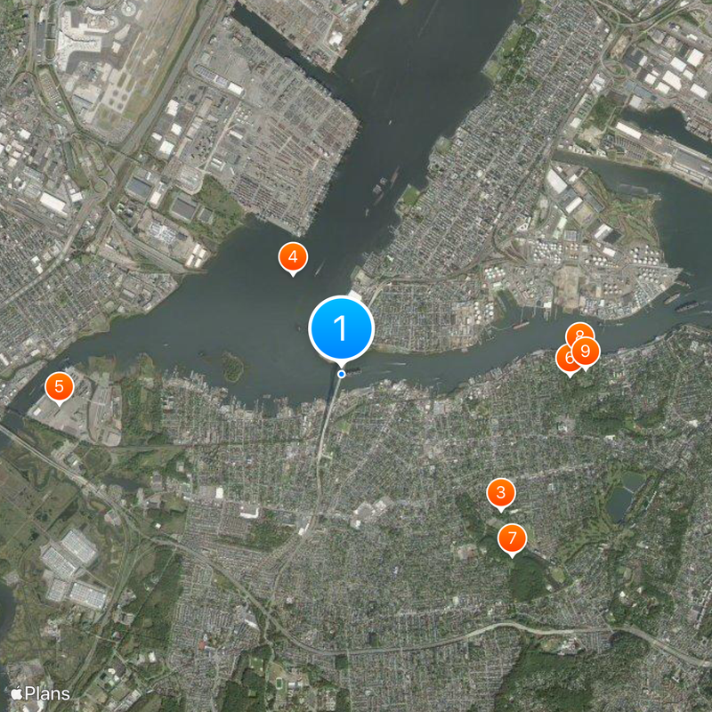 Bayonne Bridge Karte