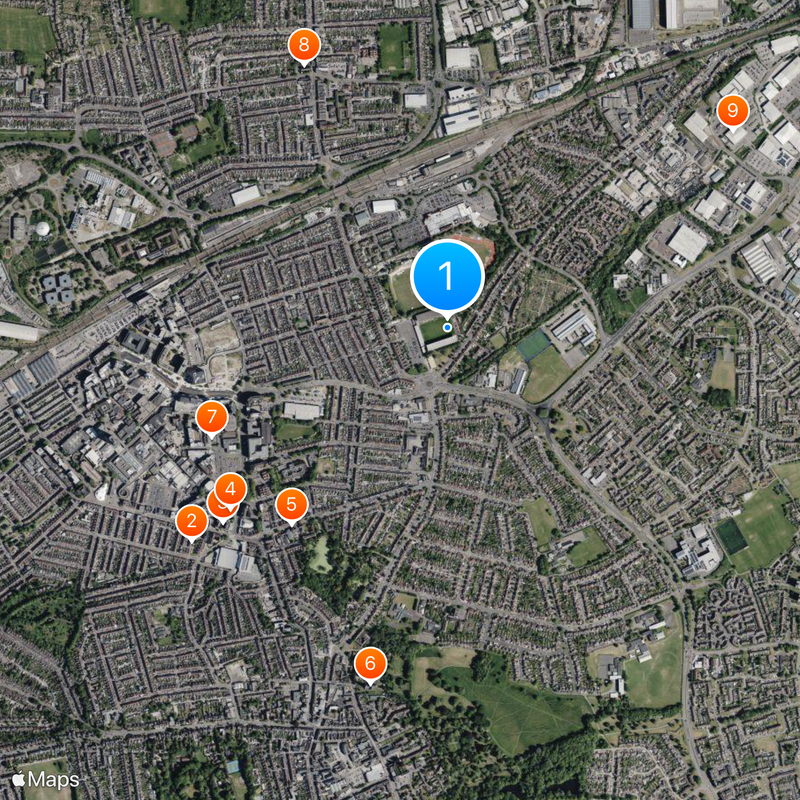 County Ground, Swindon Map