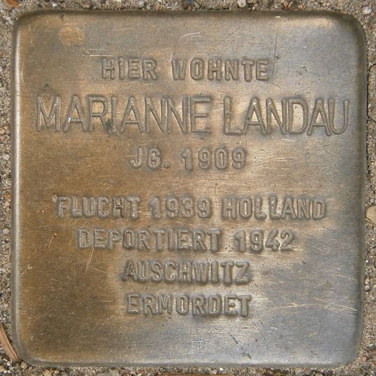 Stolperstein dedicated to Marianne Landau