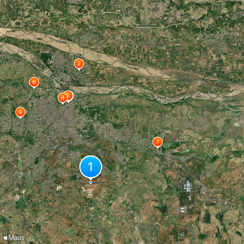 Tiruchirapalli Airport Map