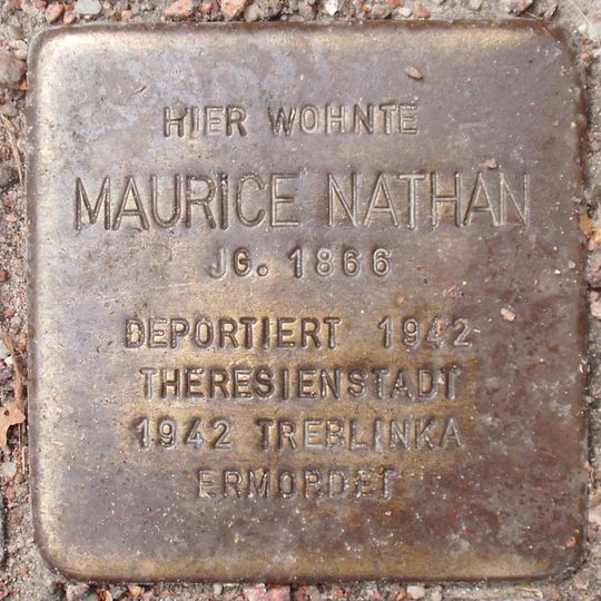Stolperstein en memoria de Maurice Nathan